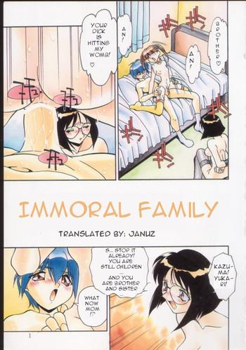 Teitoku hentai Haitoku no Kazoku | Immoral family Shaved Pussy