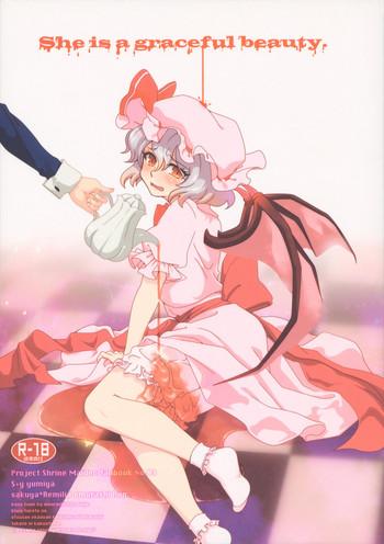 Blowjob She is a graceful beauty- Touhou project hentai Shaved